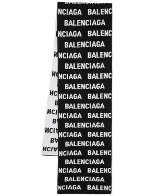 Balenciaga Logo Intarsia Scarf