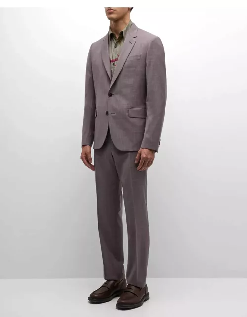 Men's Melange Plaid Suit