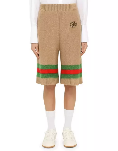 Gucci Camel Wool Bermuda Trouser