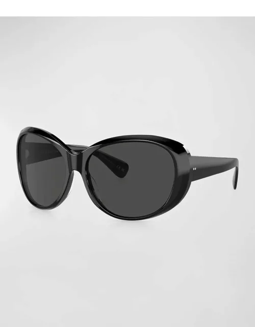 Maridan Acetate & Plastic Round Sunglasse