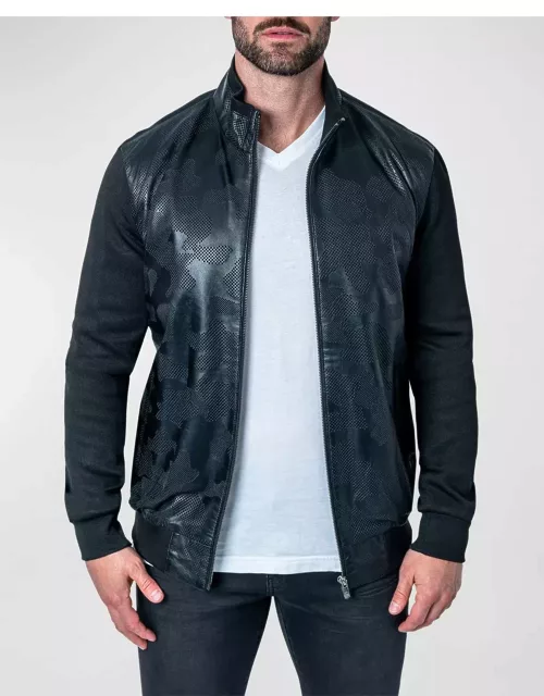 Men's Leather Map Jacket