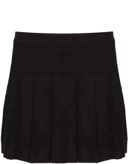 Palm Angels Monogram-embroidered Low-rise Mini Skirt