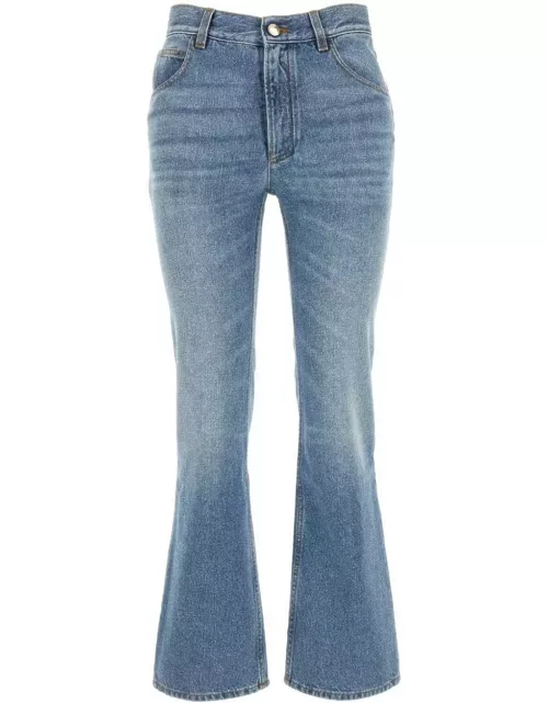 Chloé Denim Cropped Cut Jean