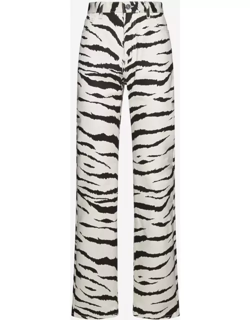 Alaia Zebra Print Jean
