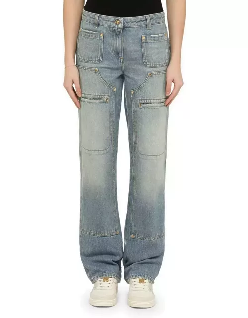 Palm Angels Multi-pocket Jeans In Deni