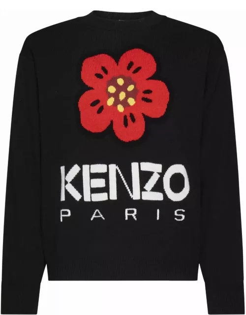 Kenzo boke Flower Black Wool Sweater