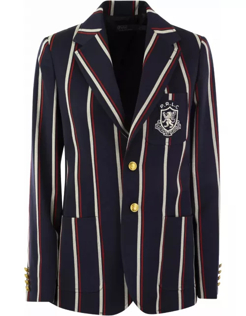 Polo Ralph Lauren Striped Blazer With Crest