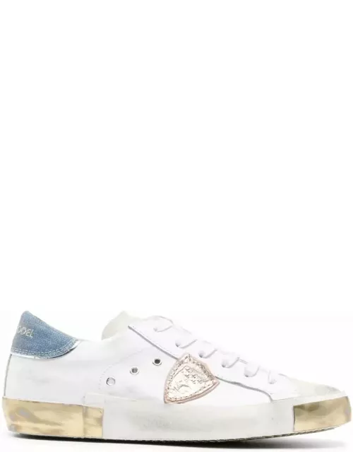 Philippe Model Prsx Low Sneakers - White And Light Blue