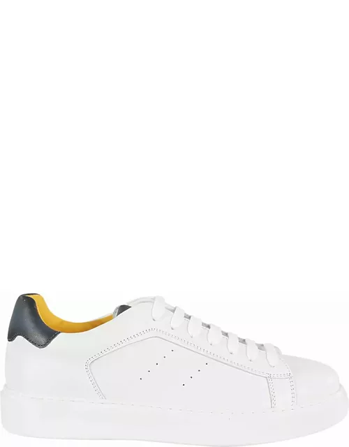 Doucal's White Leather Sneaker Doucal
