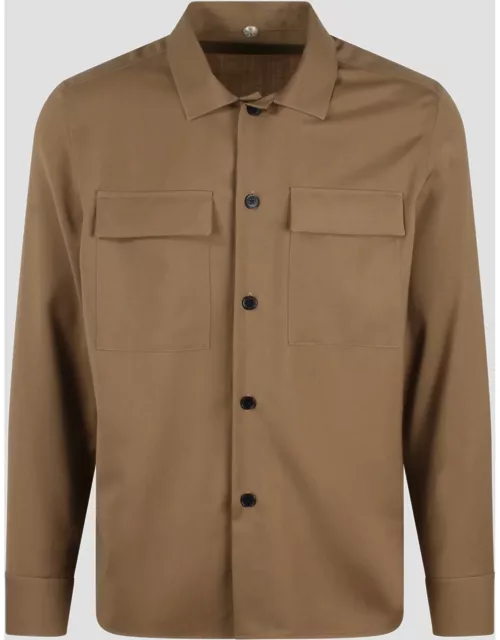 Low Brand Tropical Wool Shirt Jacket