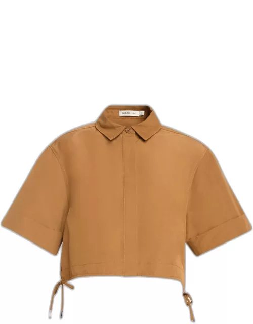 Ryett Short-Sleeve Cropped Shirt