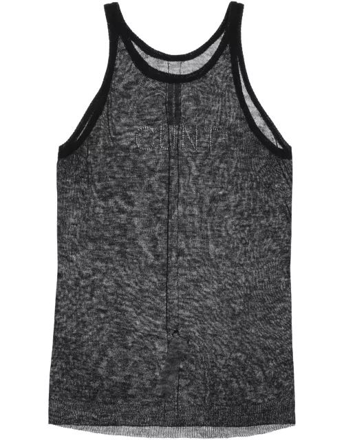 RICK OWENS "knitted tank top with perforated