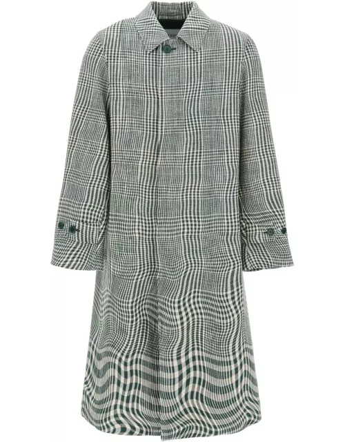 BURBERRY houndstooth car coat with