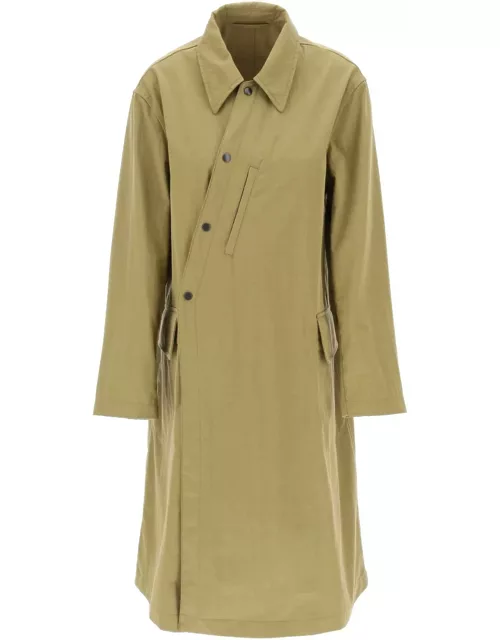 LEMAIRE Asymmetric buttoned trench coat