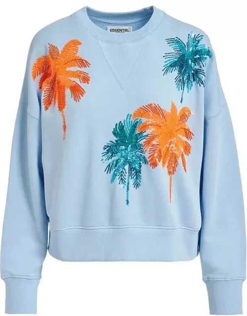 ESSENTIEL ANTWERP Fuze Embroidered Sweatshirt - Feeling Blue