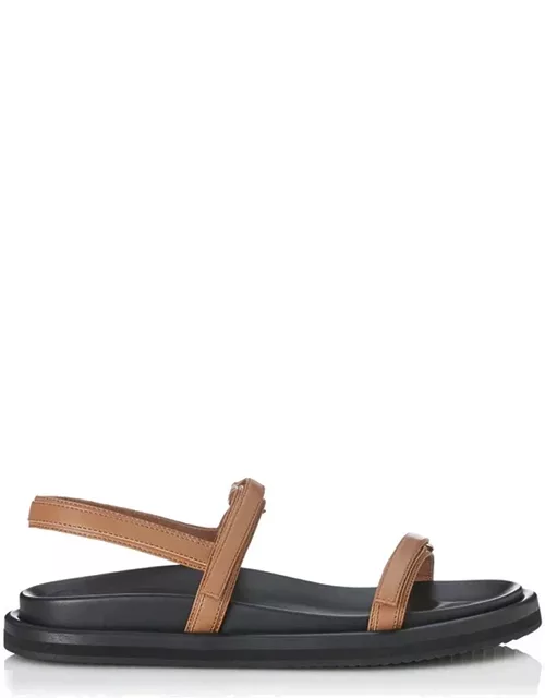 ALIAS MAE Dana Leather Strap Sandals - Pecan