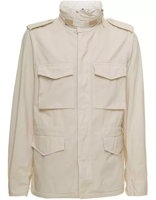 Aspesi Stand-up Collared Flap-pocketed Military Jacket