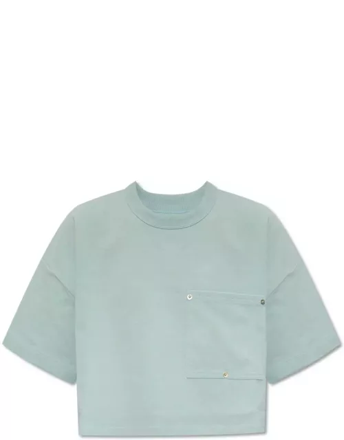 Bottega Veneta Pocket Detailed Cropped T-shirt