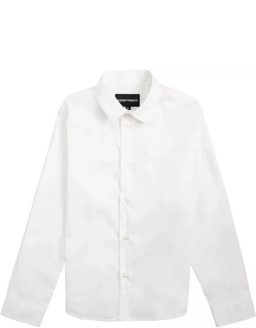 Emporio Armani White Cotton Poplin Shirt