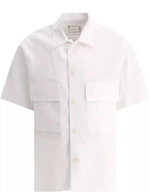 Sacai Short Sleeved Thomas Mason Poplin Shirt