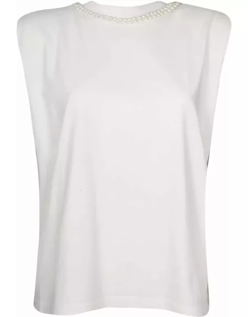 Golden Goose Isabel T-shirt With Applied Pearl