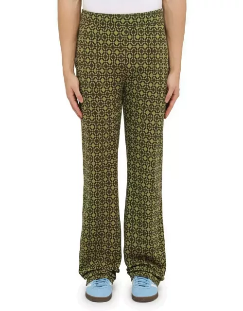 Wales Bonner Olive Green/brown Cotton Power Sports Trouser