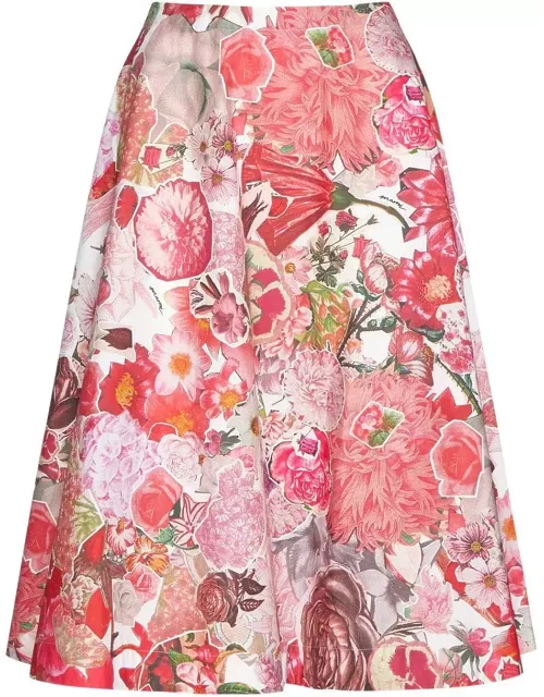 Marni Allover Floral Printed Midi Skirt