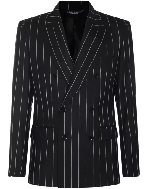 Dolce & Gabbana Double-breasted Pinstripe Sicilia-fit Jacket