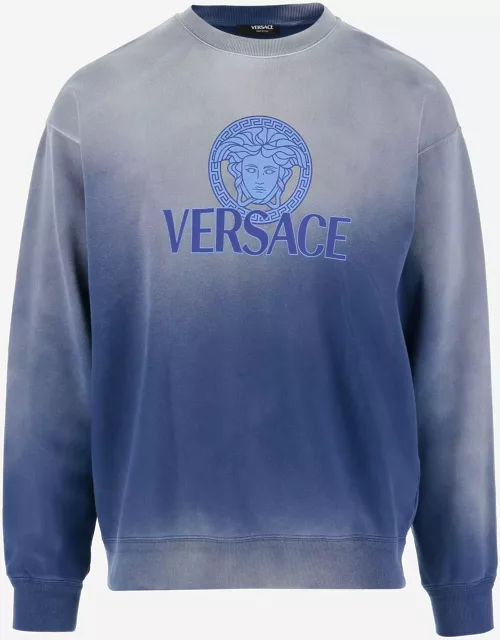 Versace Logo-printed Gradient Crewneck Sweatshirt