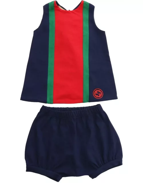 Gucci Web-stripe Crewneck Vest And Shorts Set