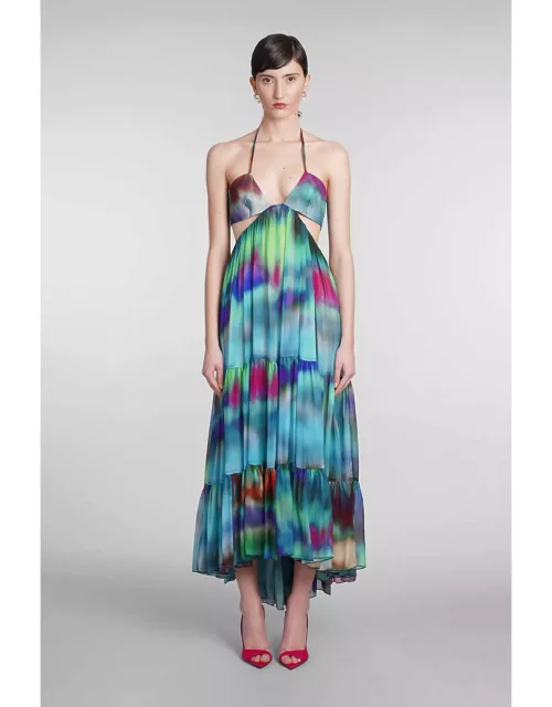 Alexandre Vauthier Dress In Multicolor Silk