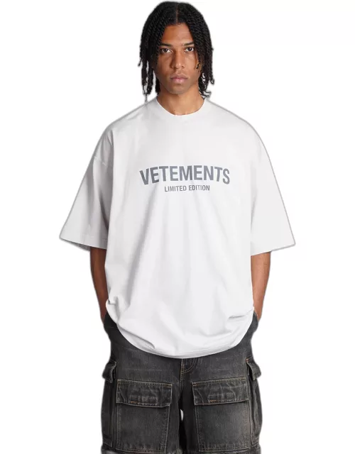 VETEMENTS T-shirt In Grey Cotton