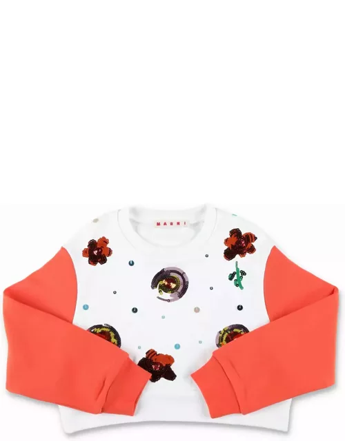 Marni Crew-neck Sweatshirt With Floral Graphic