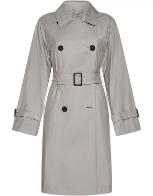 Max Mara The Cube Cotton-blend Double-breasted Trench Coat