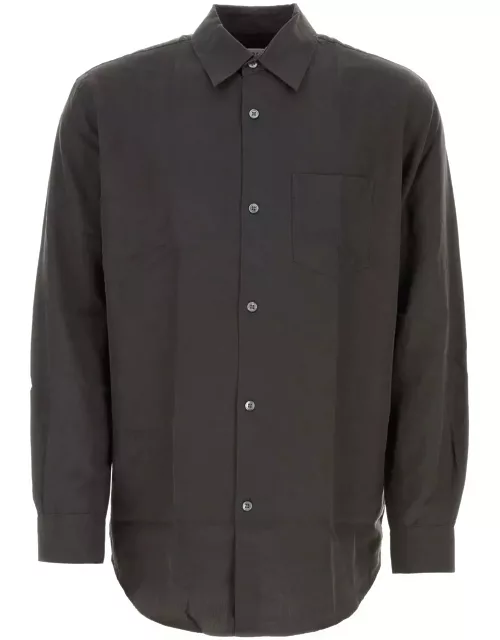 Our Legacy Graphite Lyocell Blend Initial Shirt
