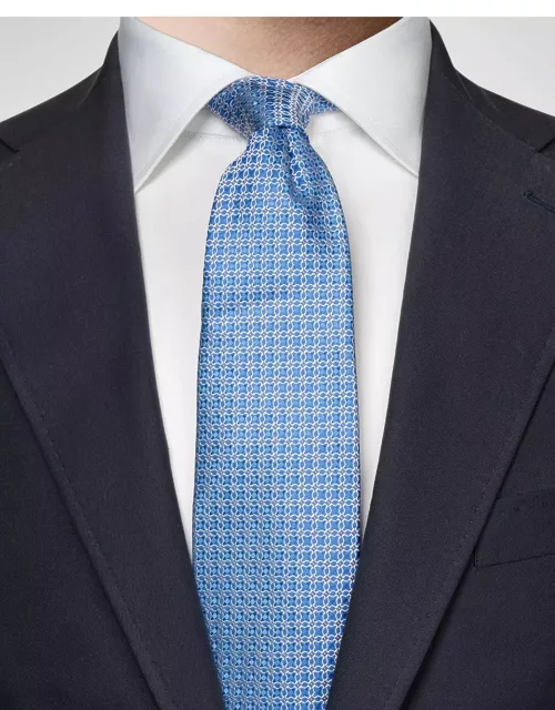 Men's Geometric Jacquard Silk Tie
