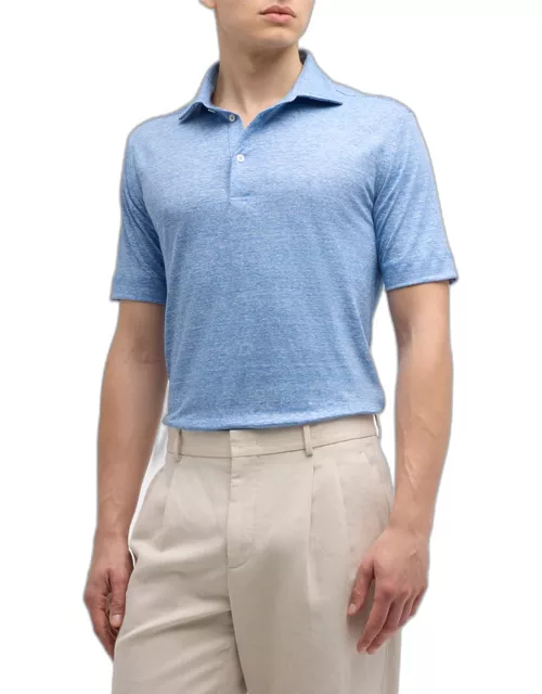 Men's Reda Active Wool-Linen Polo Shirt