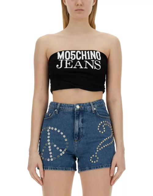 M05CH1N0 Jeans Tops With Logo