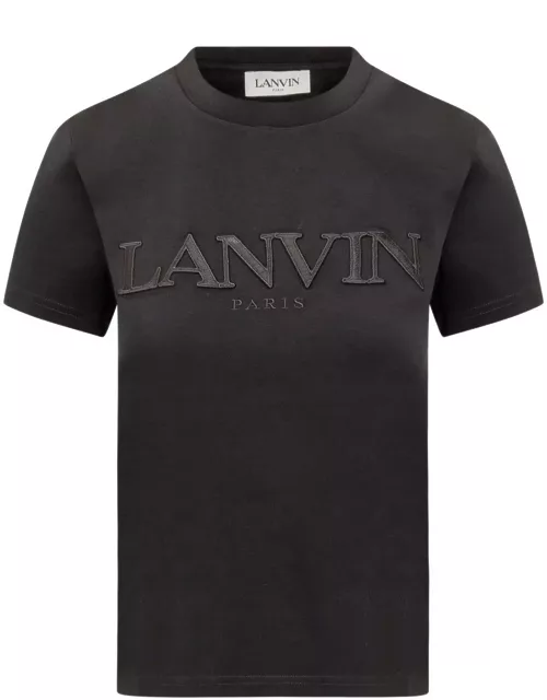 Lanvin Logo Embroidered Crewneck T-shirt