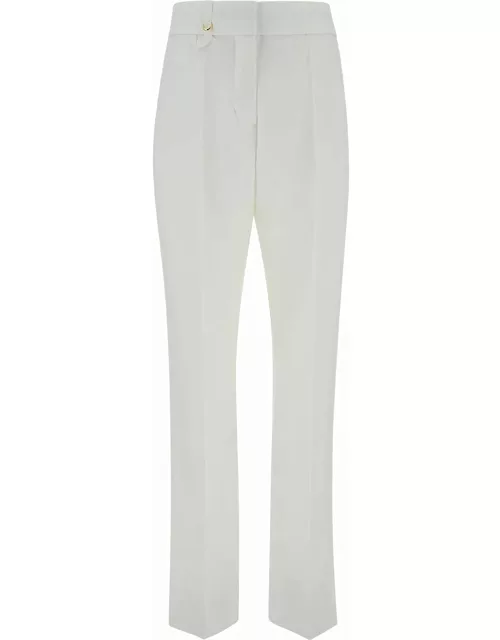 Jacquemus le Pantalon Tibau Tailored High-waisted Pants In Cotton