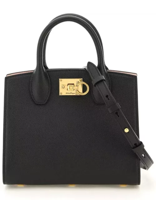 Ferragamo Studio Box Leather Mini Handbag