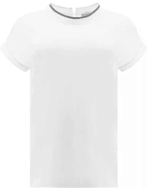 Brunello Cucinelli Round Neck Plain T-shirt