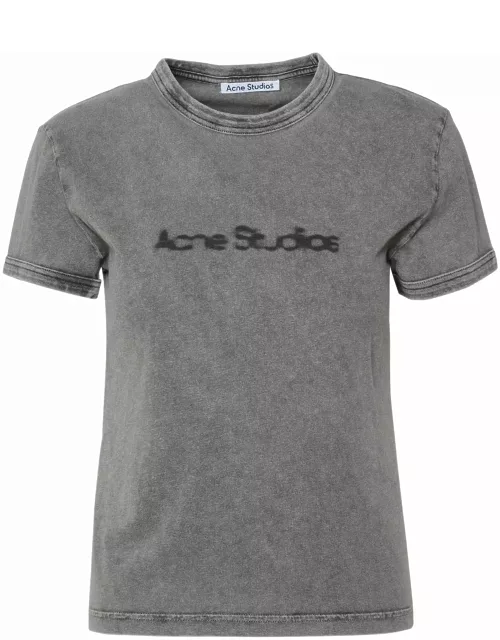 Acne Studios Logo Detailed Crewneck T-shirt