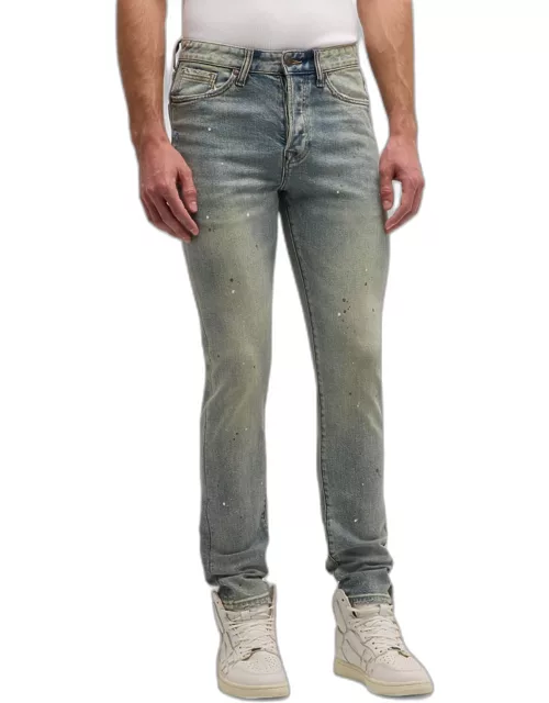 Men's Lunar Speckled Slim-Fit Denim Jean