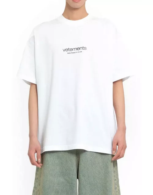 VETEMENTS Logo Printed Round Neck T-shirt