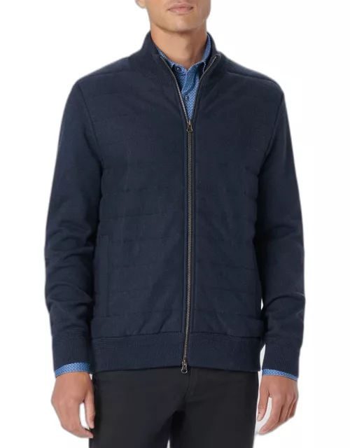 Men's Cotton Knit Full-Zip Sweater Jacket