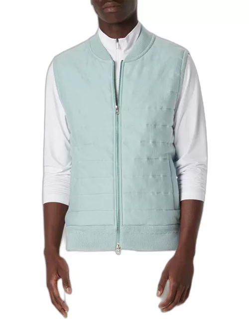 Men's Cotton Full-Zip Sweater Vest