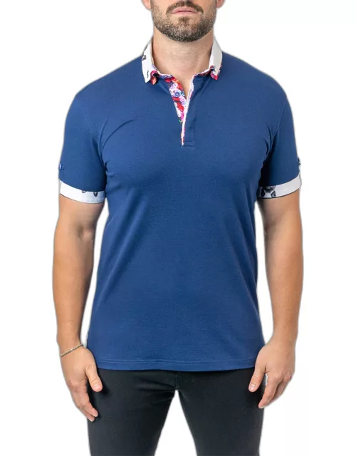 Men's Mozart Contrast-Trim Polo Shirt