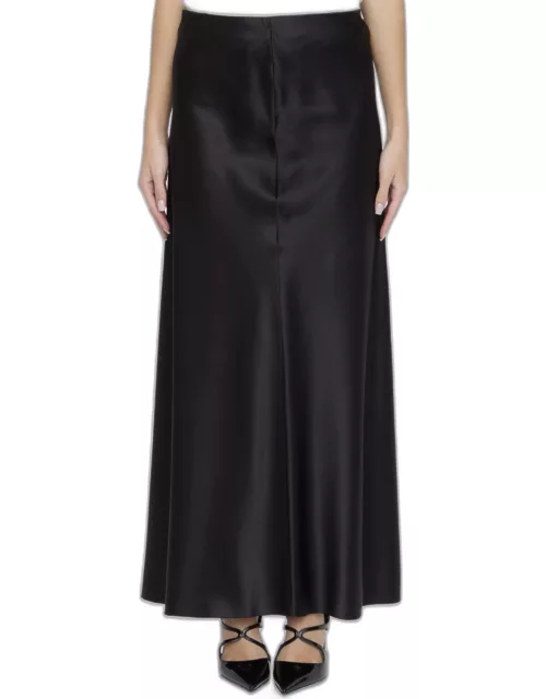 Saint Laurent Satin Long Skirt