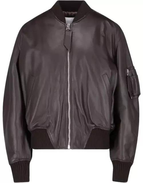 The Attico Brown Leather Jacket